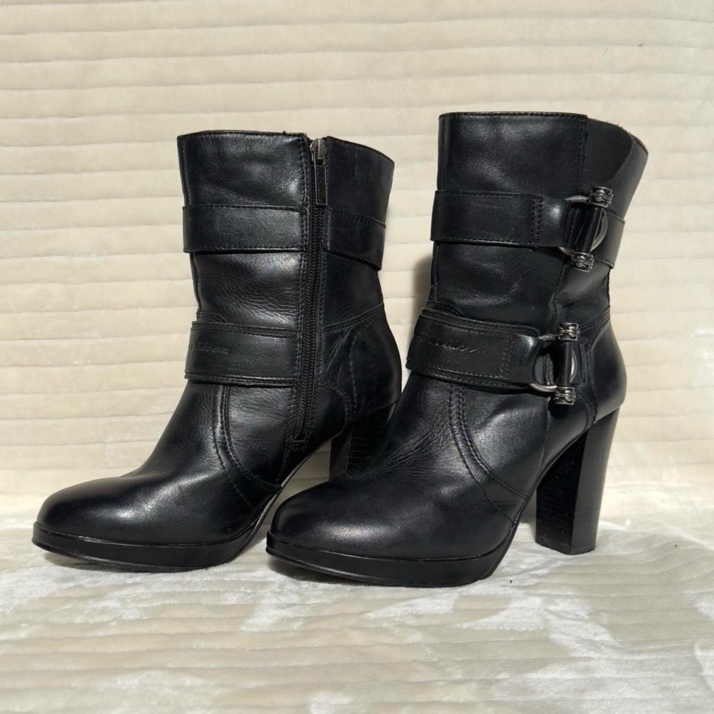 Harley-Davidson Black Buckle Ankle Boots